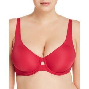 Wacoal Red/Pink Instinct Full Figure Support Underwire Unlined Bra Cutout Detail